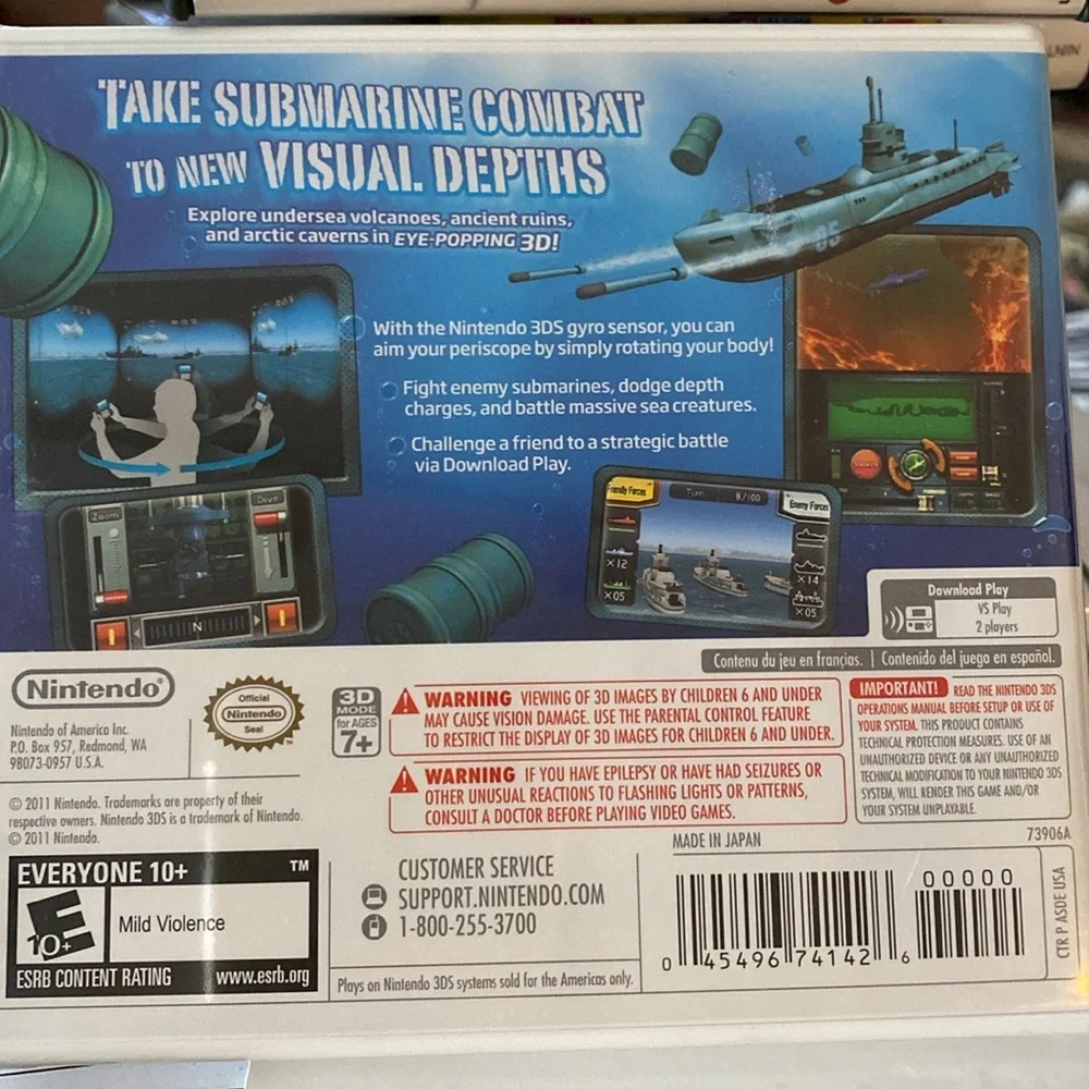 NEW Nintendo 3DS Steel Diver game.